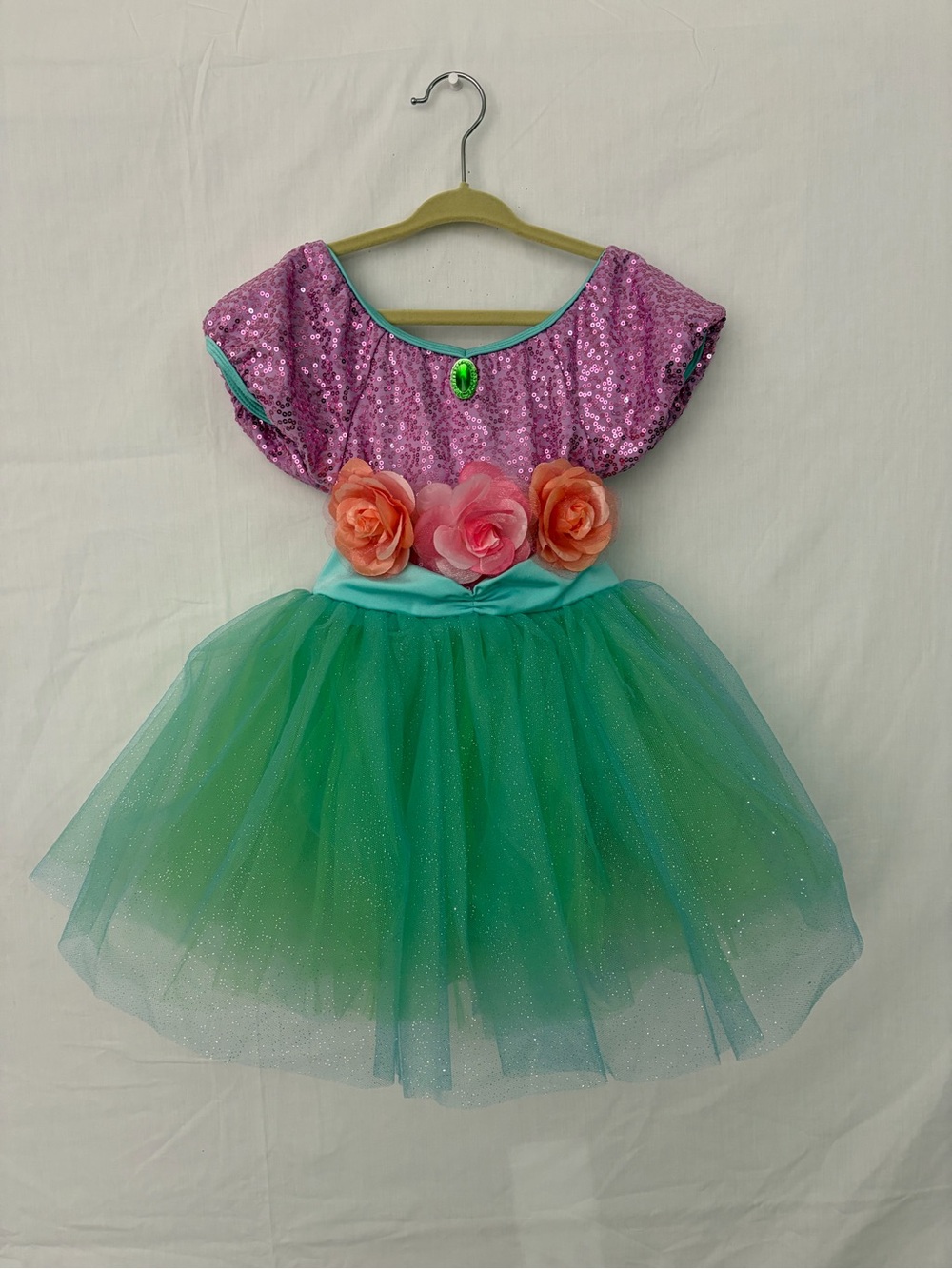 Girls’ Sequin Dance Costume Revolution Size SC (E89)